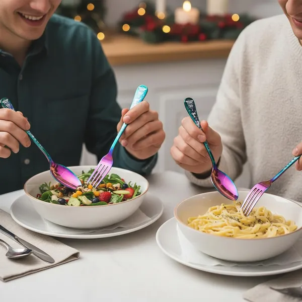 Rainbow_Stainless_Steel_Spoon_Fork_Set_Celebration_Collection_Spoon_Fork_For_Home_And_Kitchen