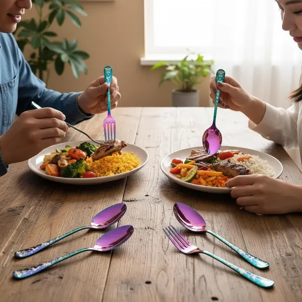 Rainbow_Stainless_Steel_Spoon_Fork_Set_Celebration_Collection_Spoon_Fork_For_Home_And_Kitchen