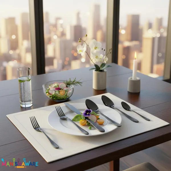 Black_Stainless_Steel_Artisan_Hammered_Collection_Cutlery_Set_For_Home_And_Kitchen