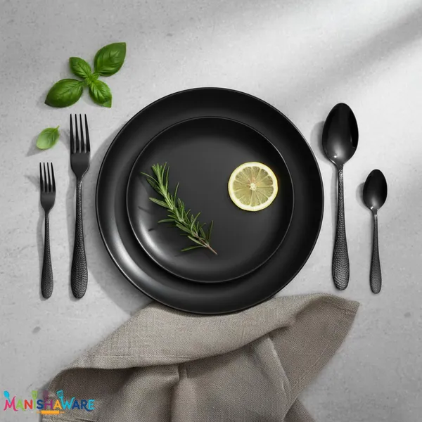 Black_Stainless_Steel_Artisan_Hammered_Collection_Cutlery_Set_For_Home_And_Kitchen