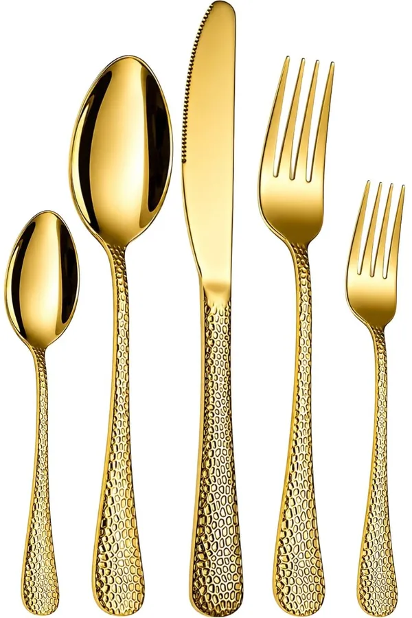 Gold_Stainless_Steel_Artisan_Hammered_Collection_Cutlery_Set_For_Home_And_Kitchen