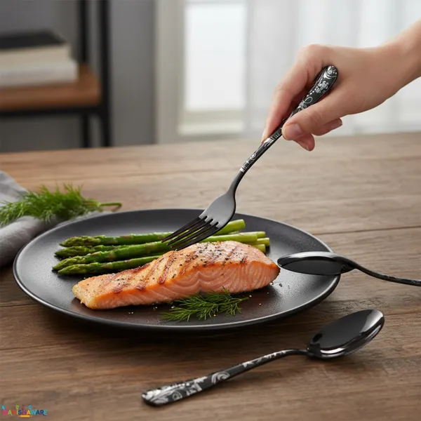 Black_Stainless_Steel_Bloom_Collection_Cutlery_Set_For_Home_And_Kitchen