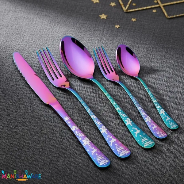 Rainbow_Stainless_Steel_Celebration_Collection_Cutlery_Set_For_Home_And_Kitchen