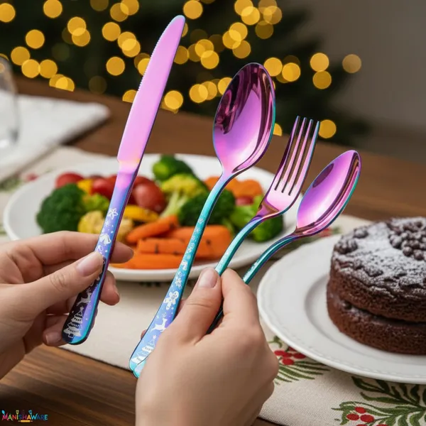 Rainbow_Stainless_Steel_Celebration_Collection_Cutlery_Set_For_Home_And_Kitchen