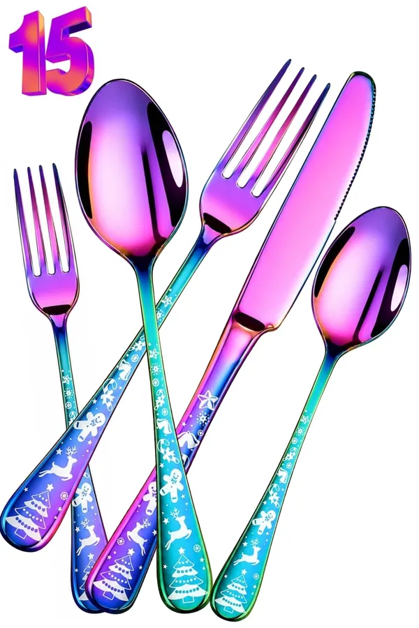Rainbow_Stainless_Steel_Celebration_Collection_Cutlery_Set_For_Home_And_Kitchen