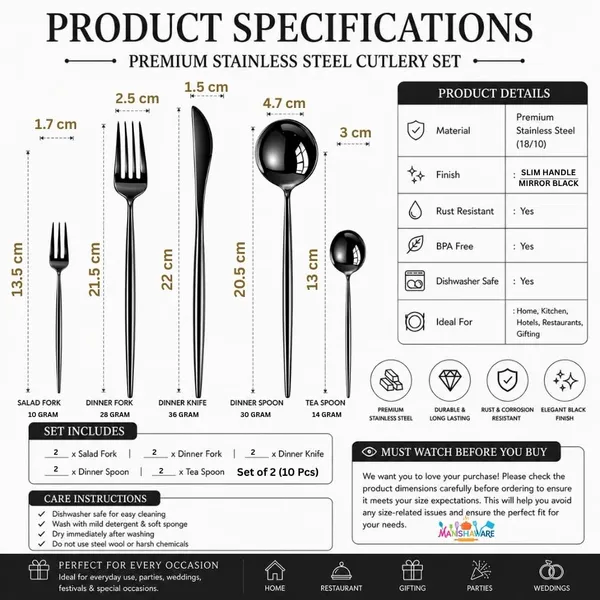 Black_Stainless_Steel_Slim_Elite_Collection_Cutlery_Set_For_Home_And_Kitchen