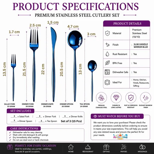Blue_Stainless_Steel_Slim_Elite_Collection_Cutlery_Set_For_Home_And_Kitchen