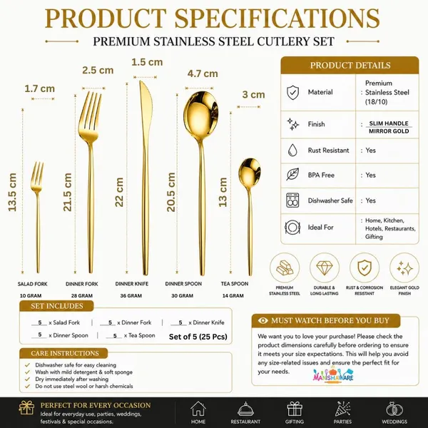 Gold_Stainless_Steel_Slim_Elite_Collection_Cutlery_Set_For_Home_And_Kitchen