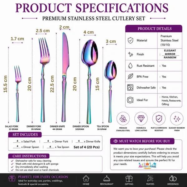 Rainbow_Stainless_Steel_Elegance_Collection_Cutlery_Set_For_Home_And_Kitchen