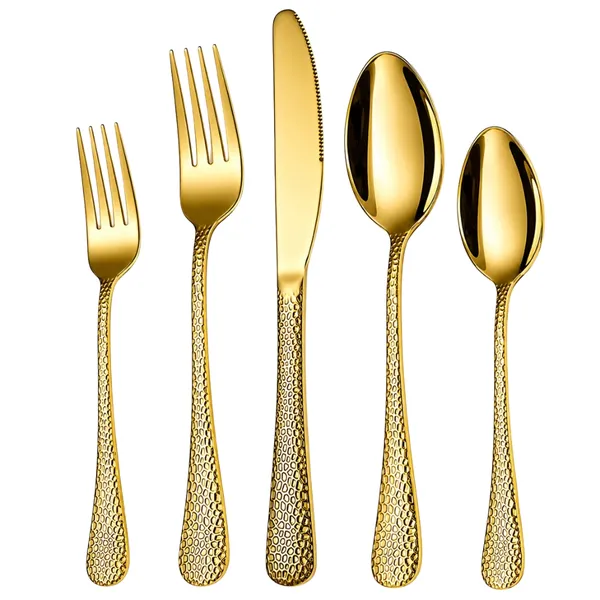Gold_Stainless_Steel_Artisan_Hammered_Collection_Cutlery_Set_For_Home_And_Kitchen_Pack_Of_6_30_Pcs