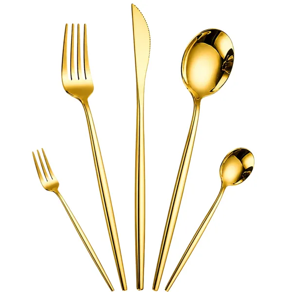 Gold_Stainless_Steel_Slim_Elite_Collection_Cutlery_Set_For_Home_And_Kitchen