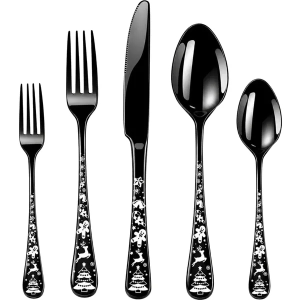 Black_Stainless_Steel_Celebration_Collection_Cutlery_Set_For_Home_And_Kitchen_Pack_Of_6_30_Pcs