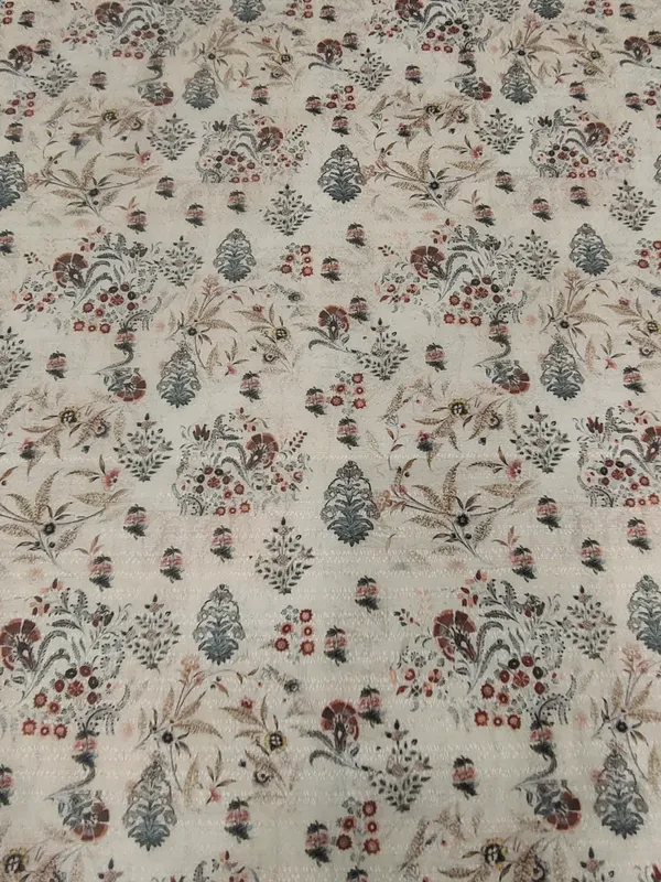 Ivory_Floral_Print_Straight_short_Kurta_for_Men