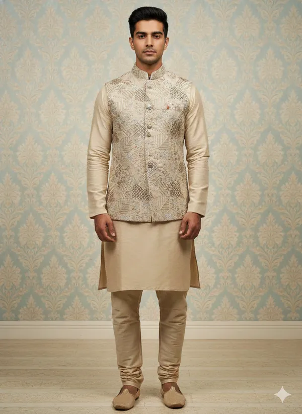 Beige_Embroidered_Nehru_jacket_for_Men