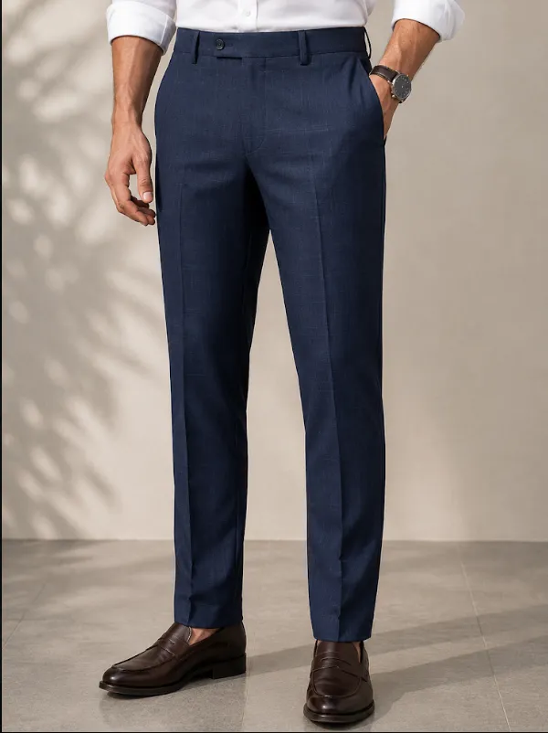 Navy_Woven_Slim_Fit_Trousers_For_Men