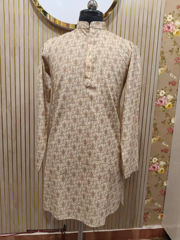 Cream_Printed_Straight_Kurta_for_Men