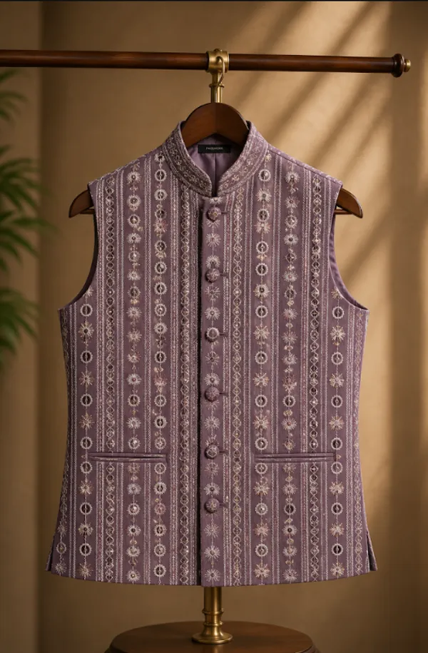 Mauve_Embroidered_Nehru_Jacket_For_Men