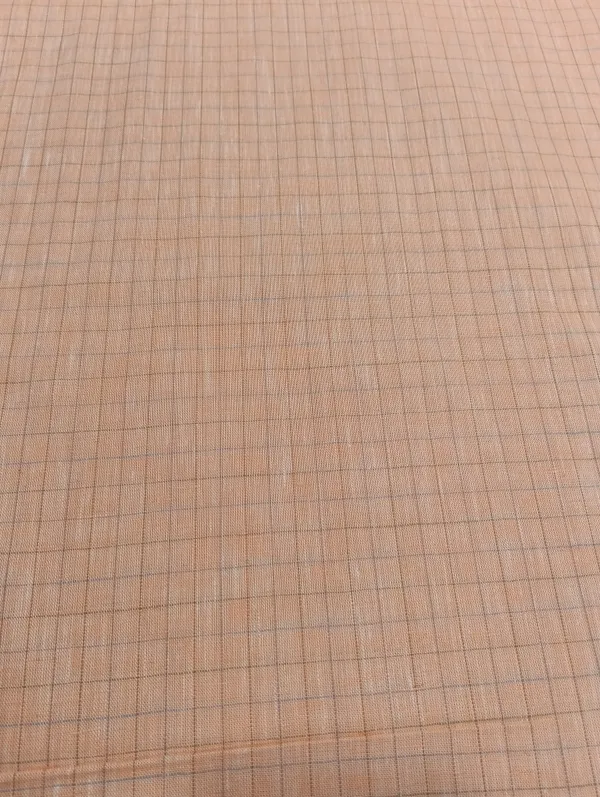 Peach_Woven_Check_Shirt_for_Men