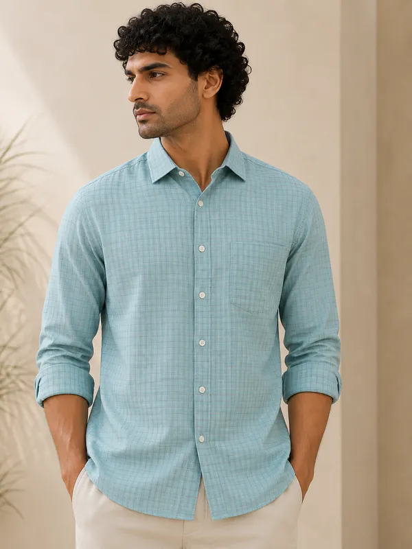 Light_Blue_Textured_Regular_Fit_Shirt_for_Men