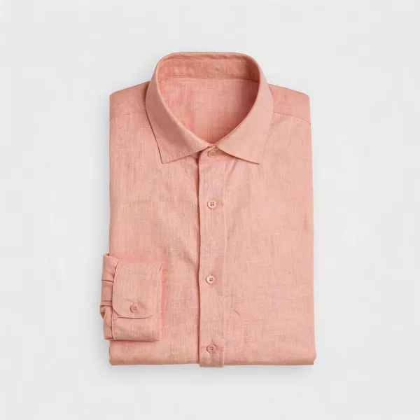 Peach_Textured_Regular_Fit_Shirt_For_Men