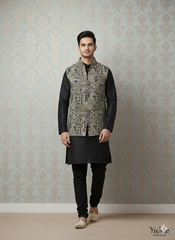 Grey_Embroidered_Nehru_Jacket__for_Men