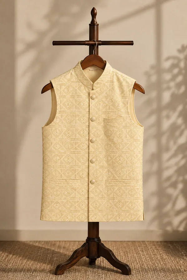 Cream_Patterned_Nehru_Jacket_for_Men