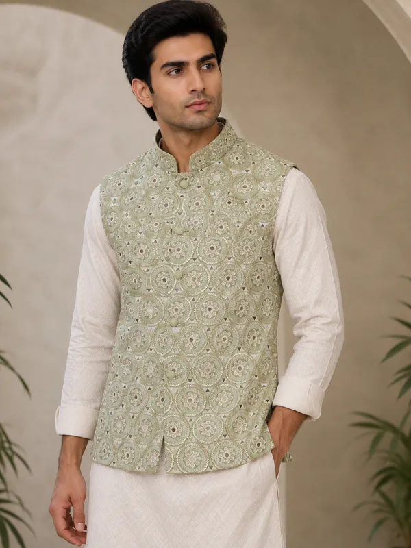 Green_Embroidered_Nehru_Jacket_for_Men