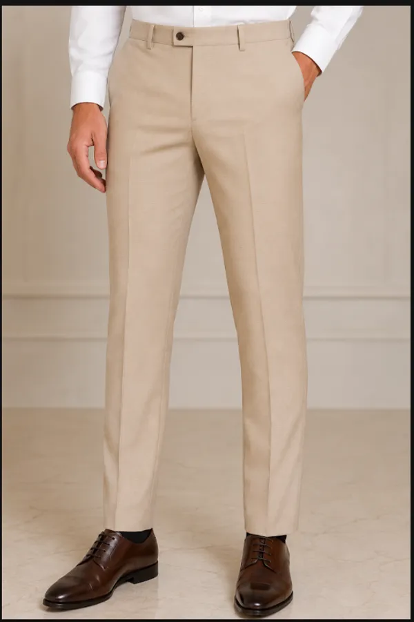 Beige_Textured_trousers_for_Men