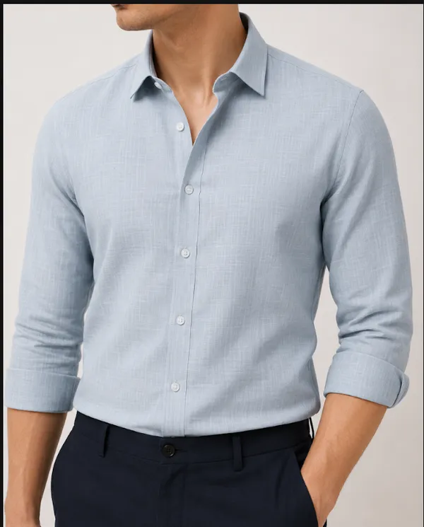 Light_Blue_Woven_regular_fit_shirt_for_men
