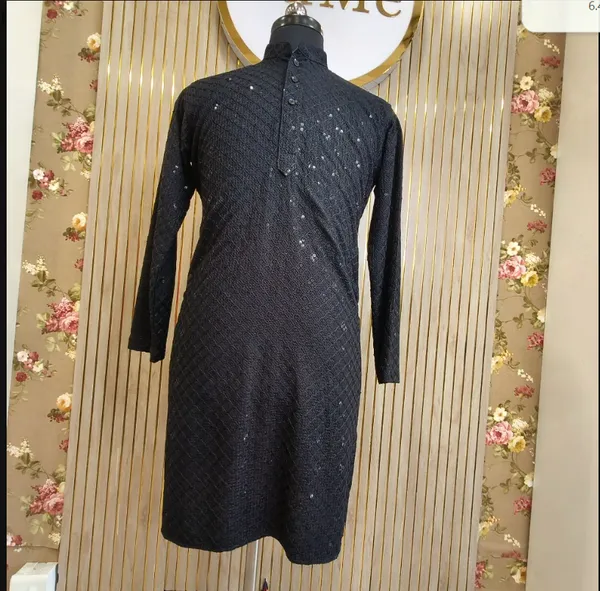 Black_sequin_Embroidered_kurta__for_Men