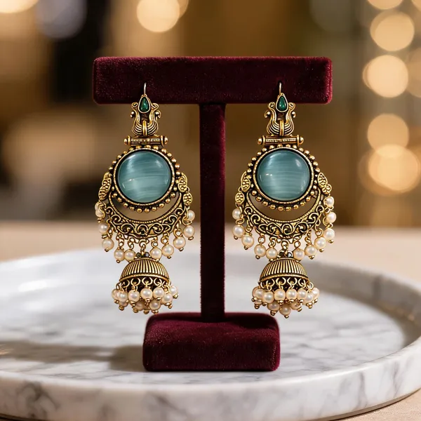 Golden_&_Mint_Brass_And_Alloy_Jhumka_Earrings_For_Women