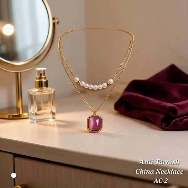 Golden_&_Pink_Brass_And_Alloy_Necklace_Set_For_Women