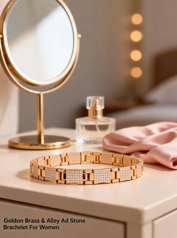 Golden_Brass_And_Alloy_Bracelet_For_Women