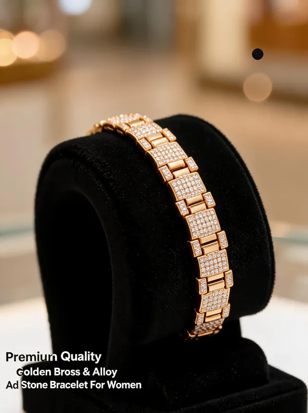 Golden_Brass_And_Alloy_Bracelet_For_Women