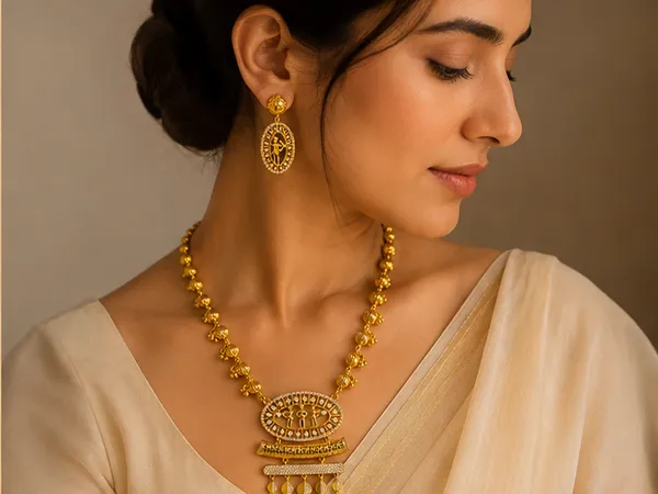 Antique_Gold_Temple_Pendant_Necklace_Set
