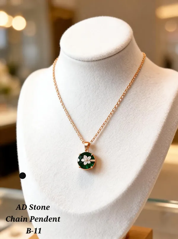 Green_&_Golden_Brass_And_Alloy_Pendant_Necklace_For_Women