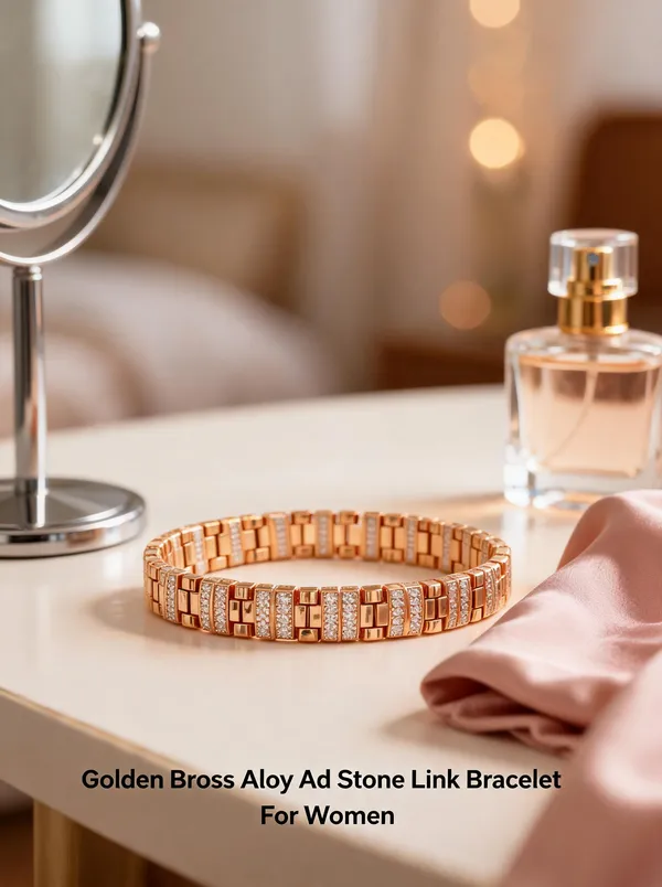 Golden_Brass_And_Alloy_Bracelet_For_Women