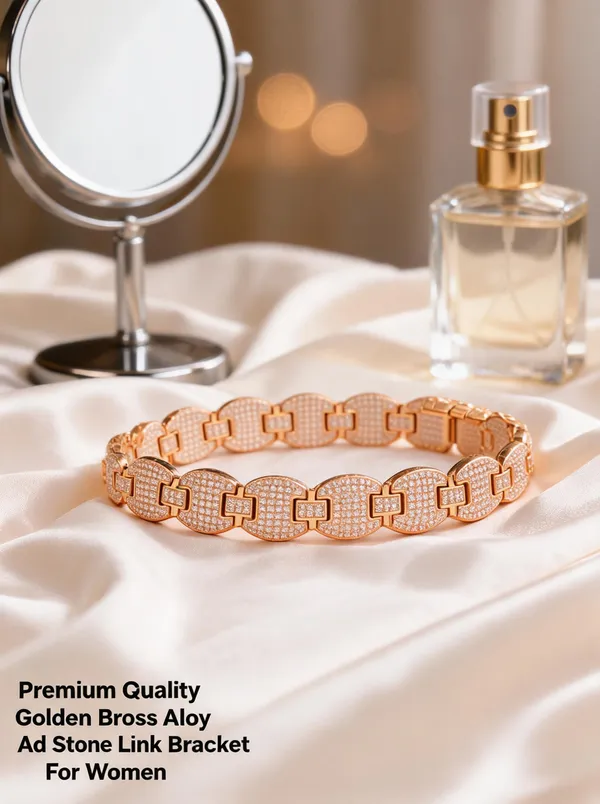 Golden_Brass_And_Alloy_Bracelet_For_Women