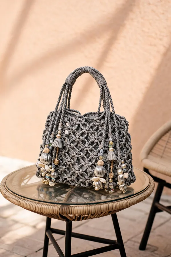 Silver_Brass_And_Alloy_Handbag_For_Women