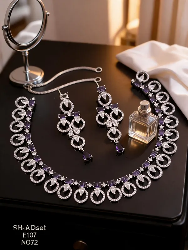 Silver_Brass_And_Alloy_Necklace_&_Earrings_Set_For_Women