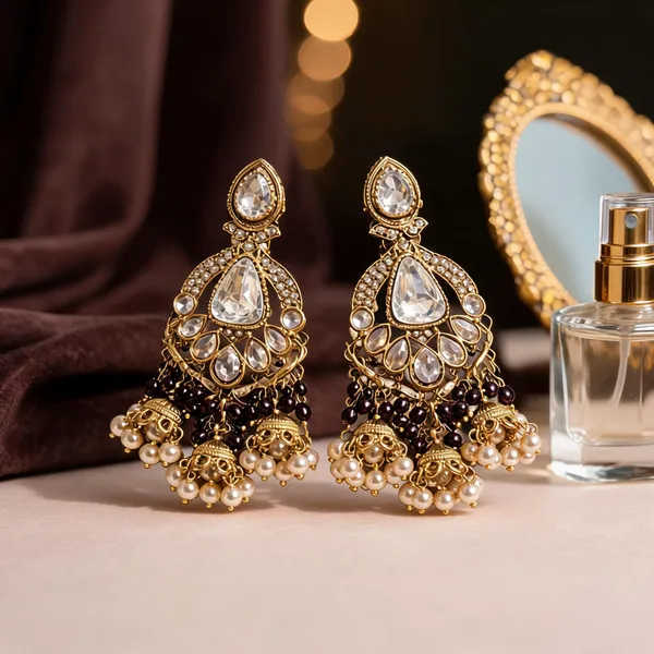 Golden_Brass_And_Alloy_Jhumka_Earrings_For_Women