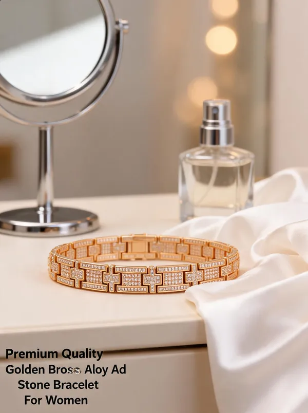 Golden_Brass_And_Alloy_Bracelet_For_Women