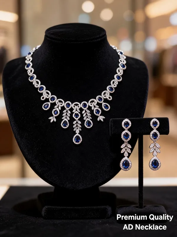 Blue_Brass_And_Alloy_Necklace_Set_For_Women