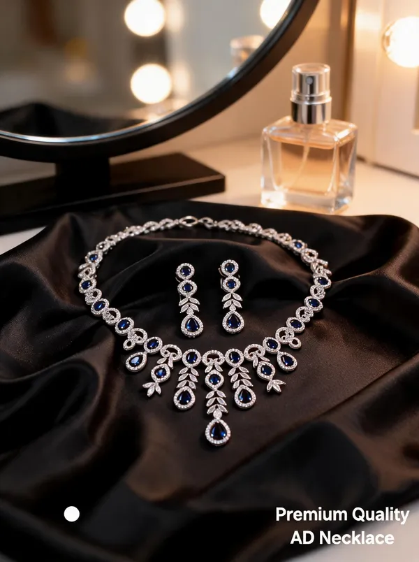 Blue_Brass_And_Alloy_Necklace_Set_For_Women