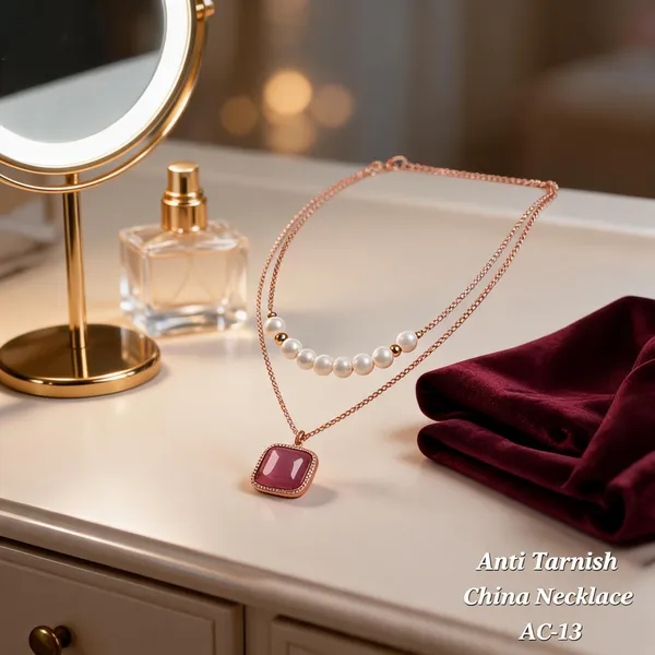 Golden_&_Pink_Brass_And_Alloy_Layered_Necklace_For_Women