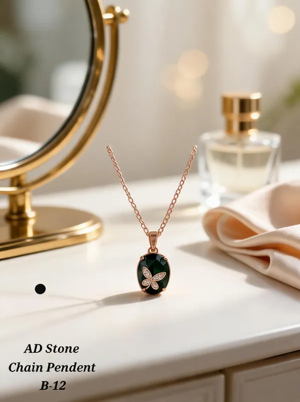 Green_Brass_And_Alloy_Chain_Pendant_For_Women