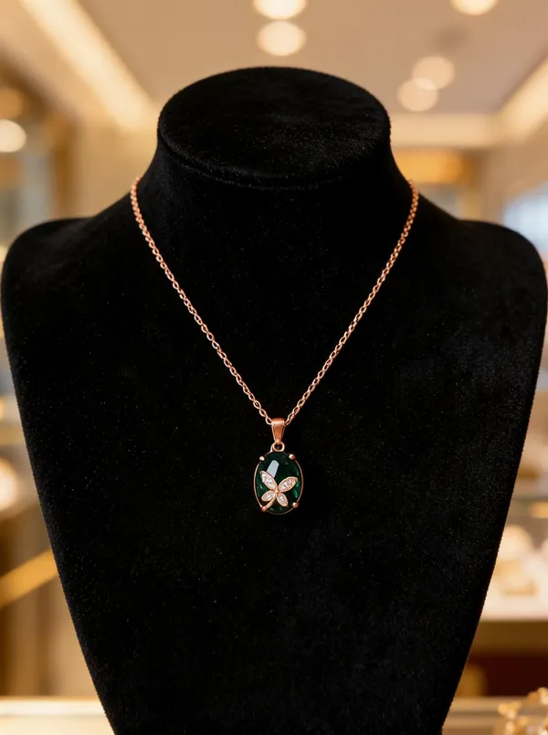 Green_Brass_And_Alloy_Chain_Pendant_For_Women