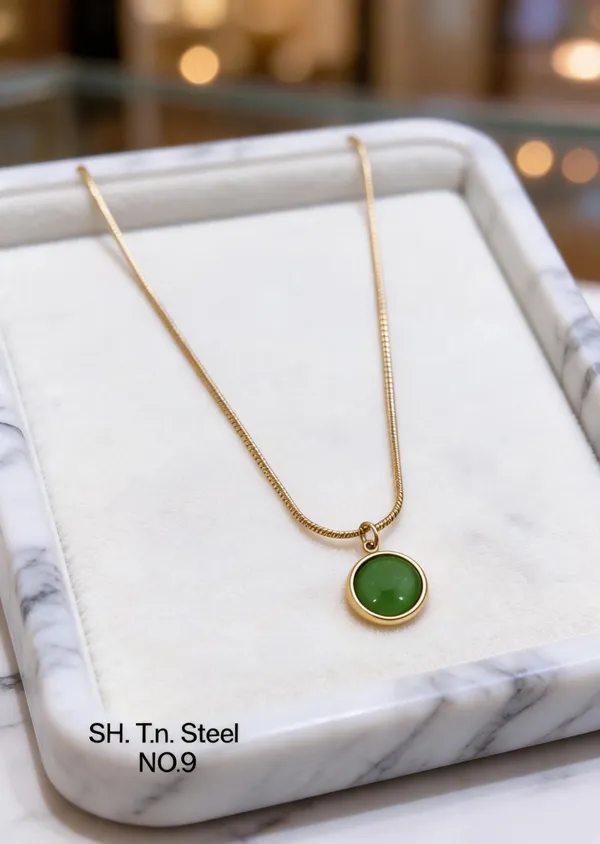Green_&_Golden_Brass_And_Alloy_Pendant_Necklace_For_Women