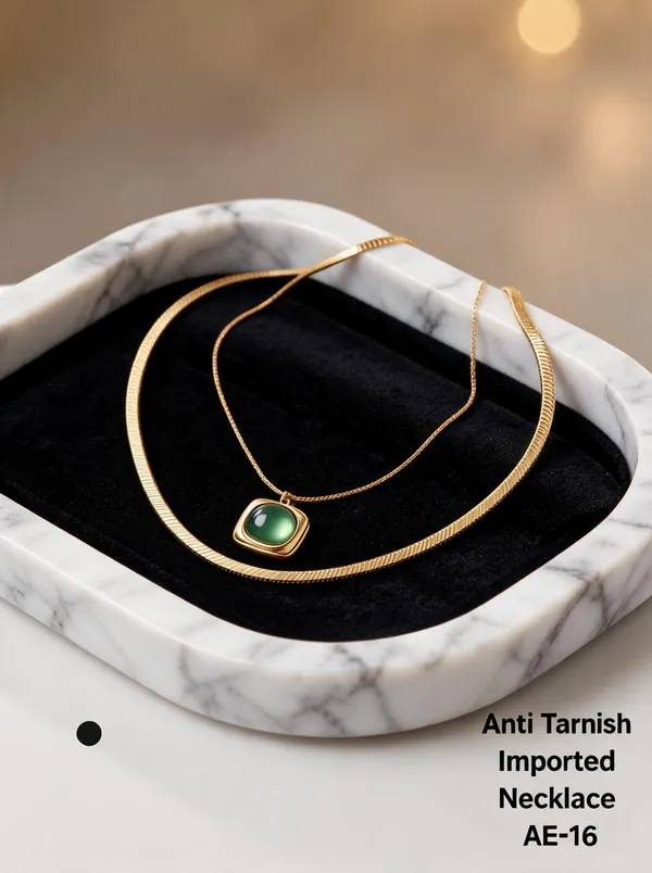 Green_&_Golden_Brass_And_Alloy_Pendant_Necklace_For_Women