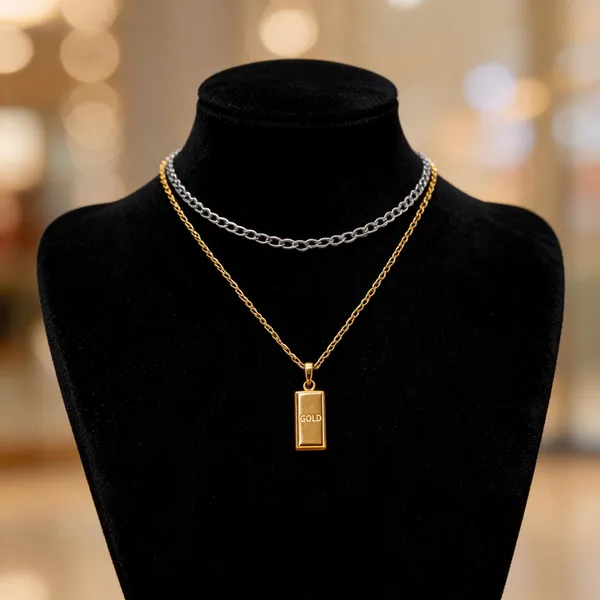 Gold_&_Silver_Brass_And_Alloy_Layered_Pendant_Necklace_For_Women